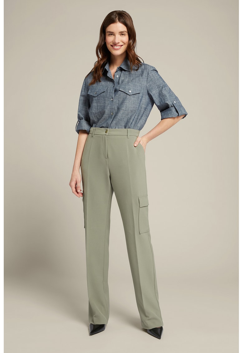 Pantaloni drepti cu talie inalta Pantaloni drepti cu talie inalta