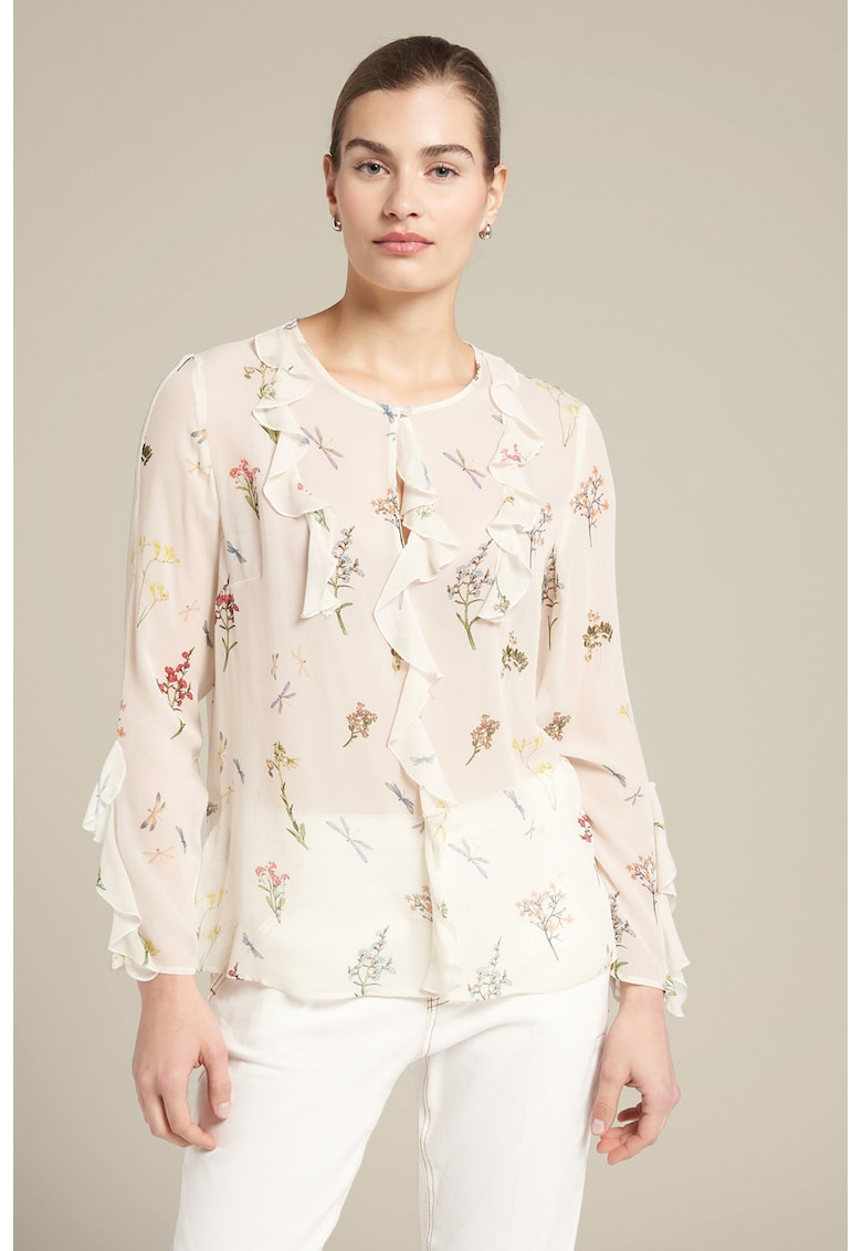 Bluza cu imprimeu si volane Bluza cu imprimeu si volane