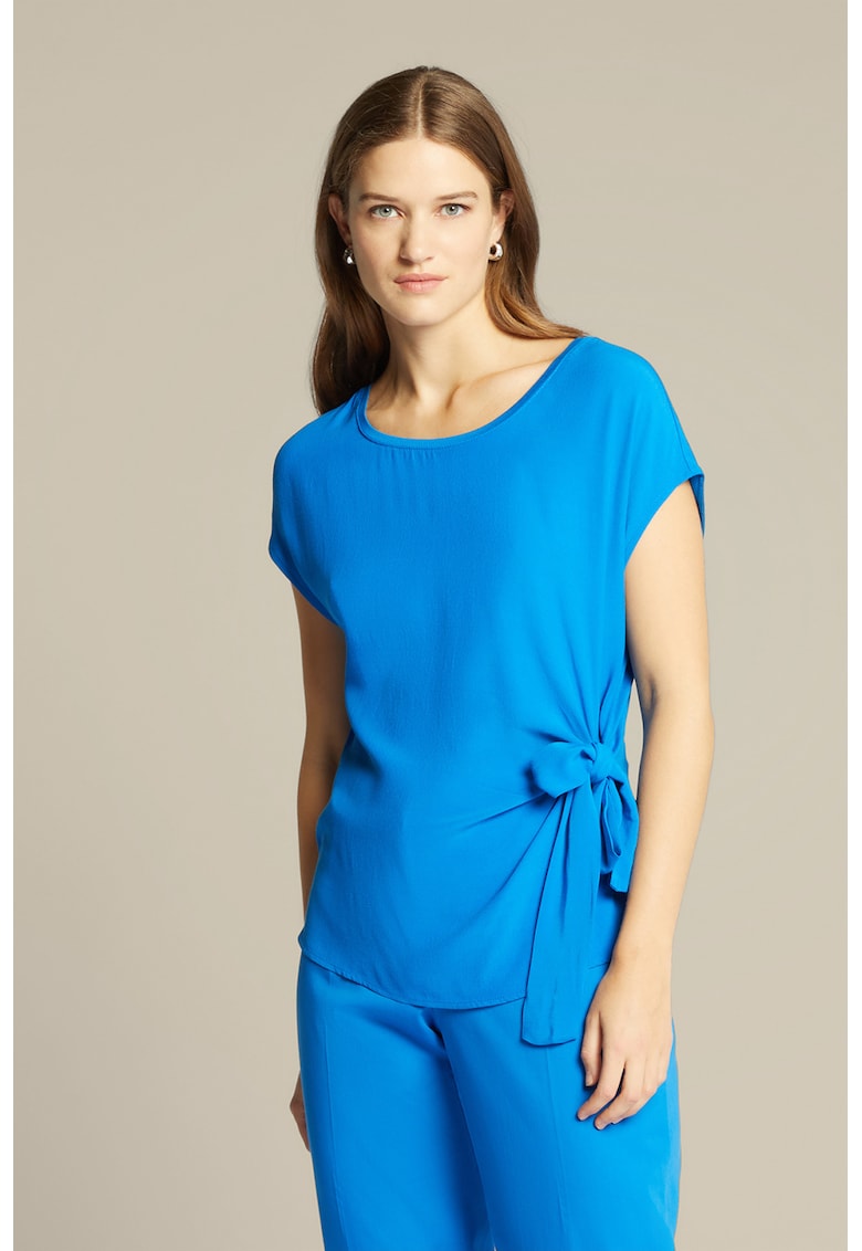 Bluza cu maneci scurte si decolteu rotund Bluza cu maneci scurte si decolteu rotund