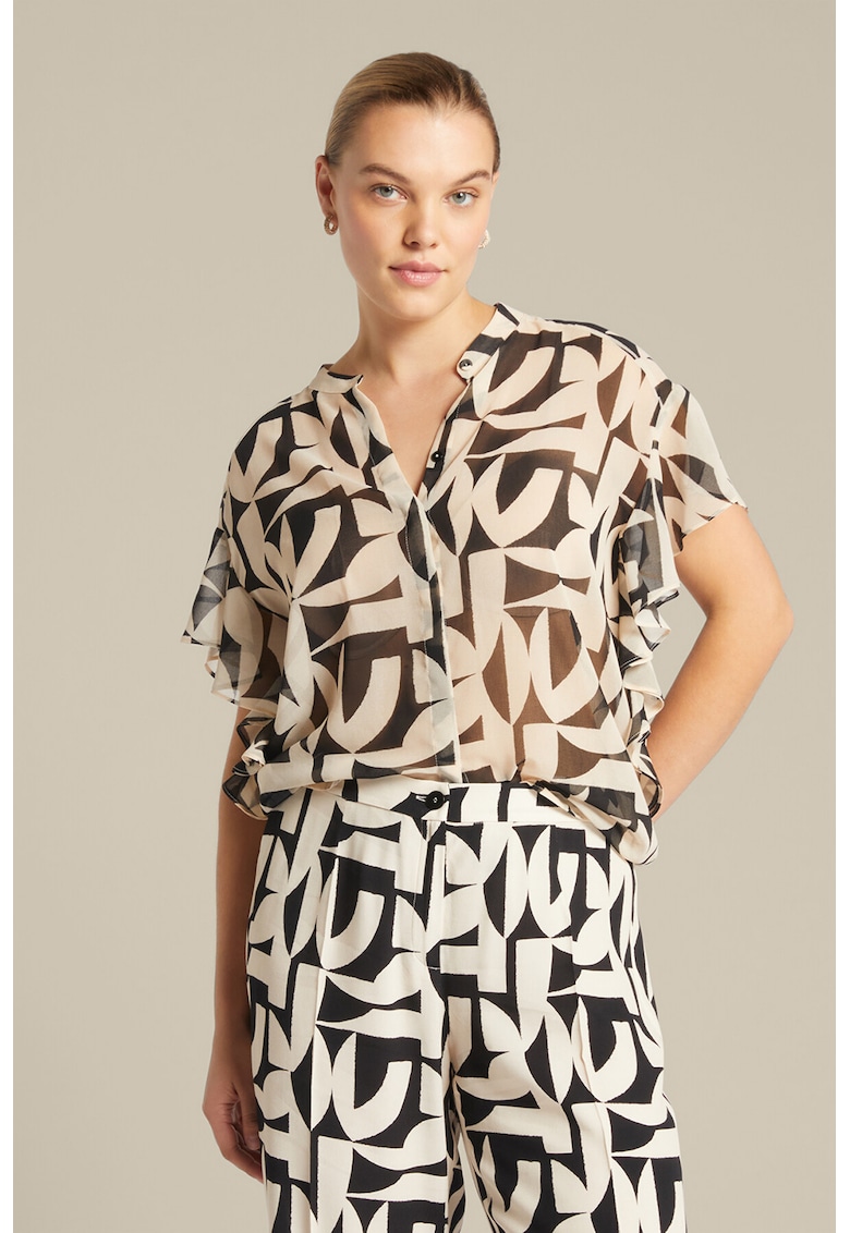 Bluza semi-transparenta cu model