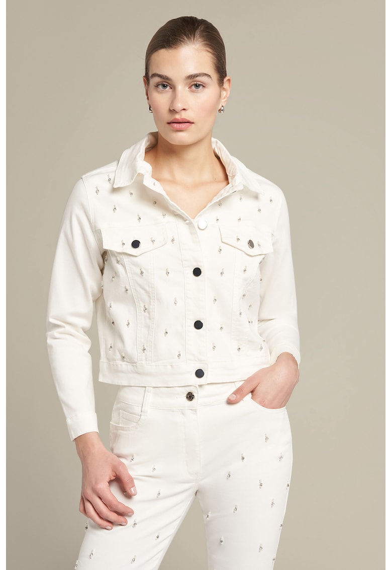 Jacheta crop cu nasturi