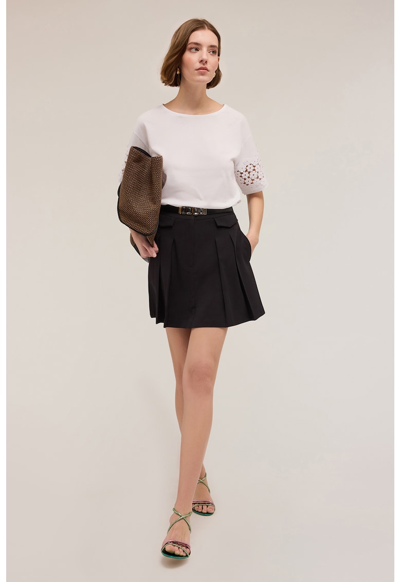 Fusta mini cu buzunare oblice