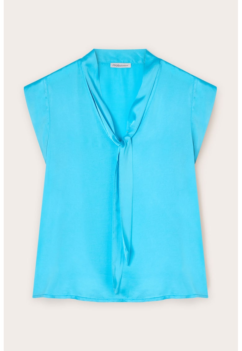 Bluza cu funda din panglici