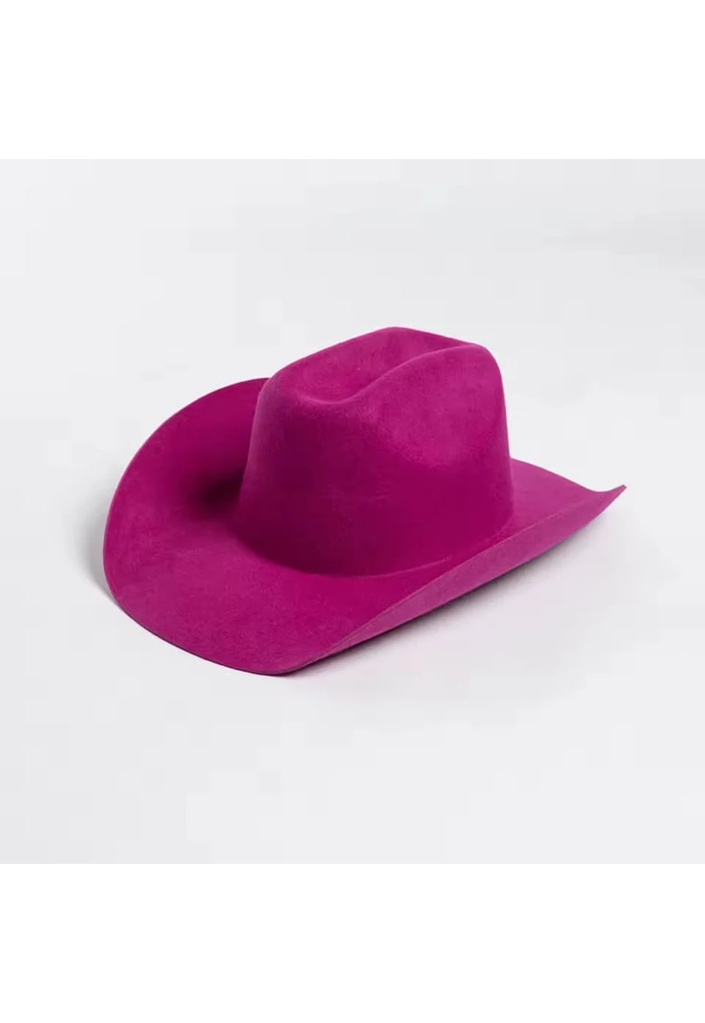 Palarie Fedora - mov - din lana - stil cowboy - reglabila - Hedi