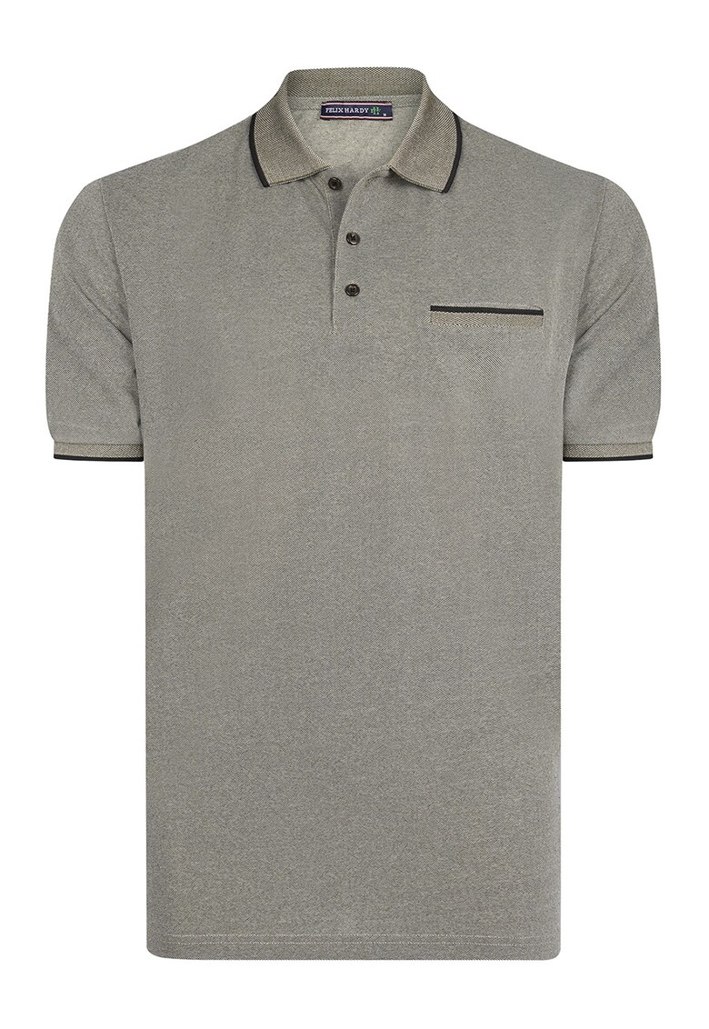 Tricou polo din amestec de bumbac - Kaki