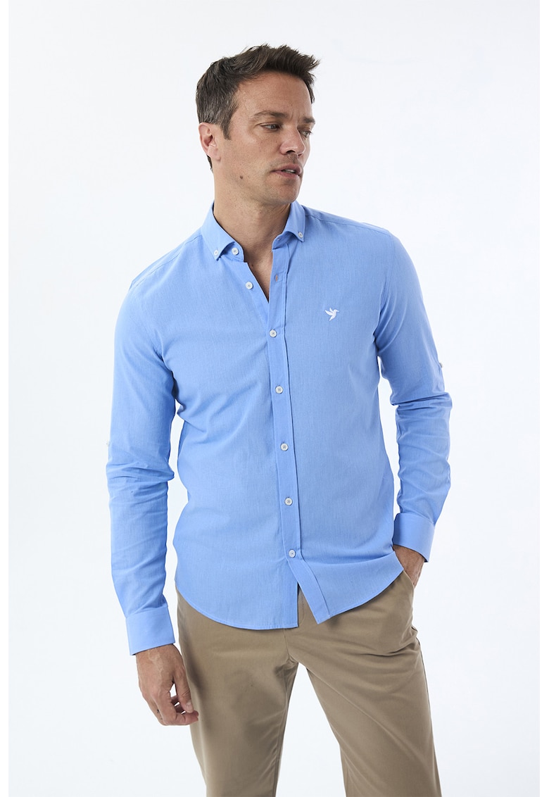 Camasa Oxford din bumbac si in