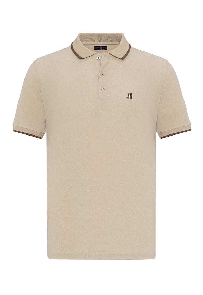 Tricou polo cu logo brodat discret