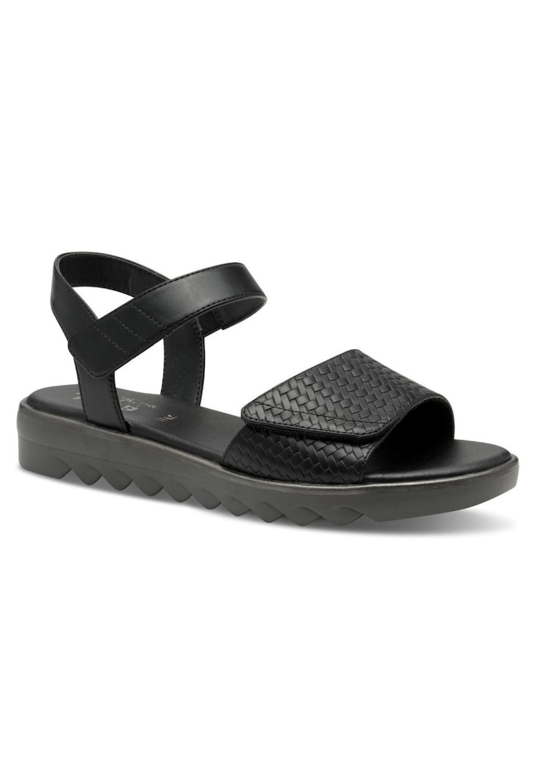Jana Sandale negre de damă Jana cu velcro 28265-42-001 07579