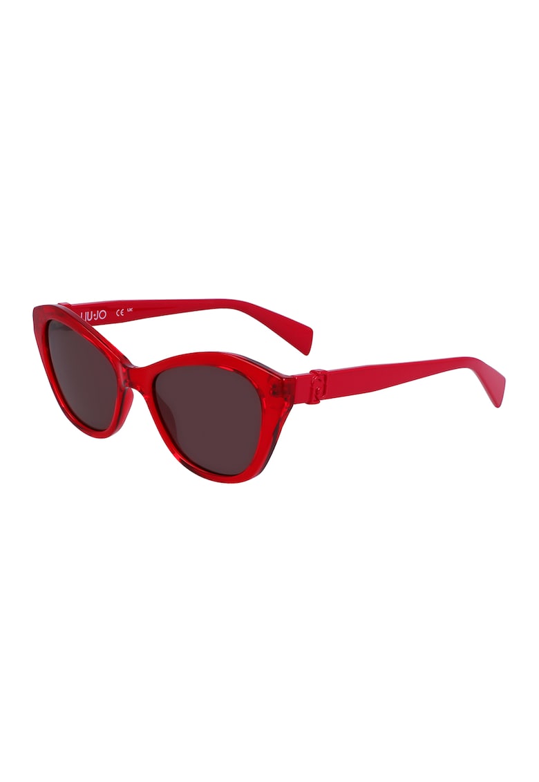 Ochelari de soare cat-eye cu lentile uni - Rosu