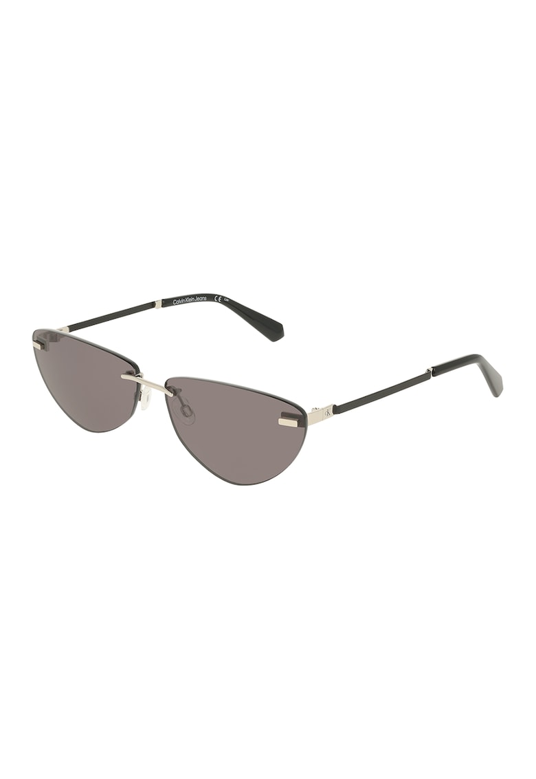 Ochelari de soare cat-eye cu rama metalica