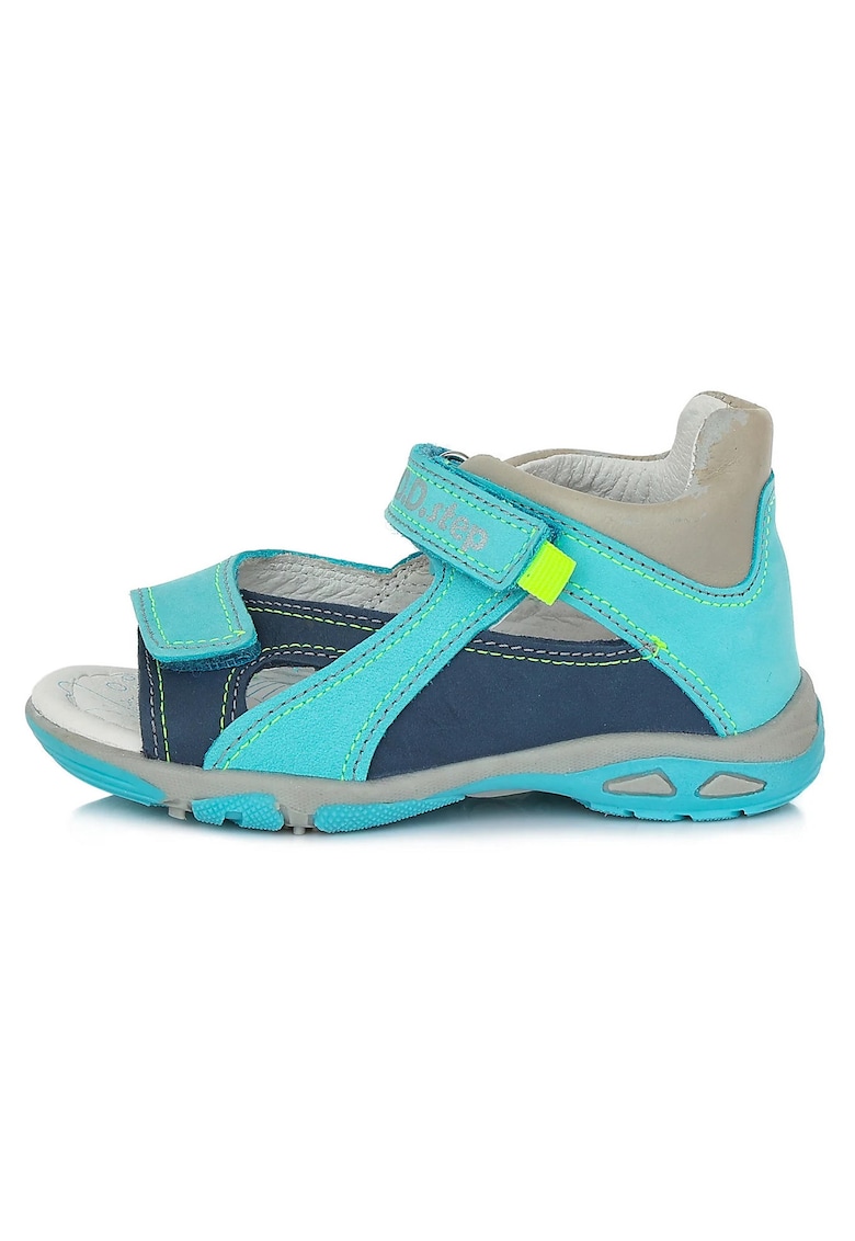 Sandale din Piele Baieti - cu Scai - Talpa Flexibila - AC290-831 - Albastru
