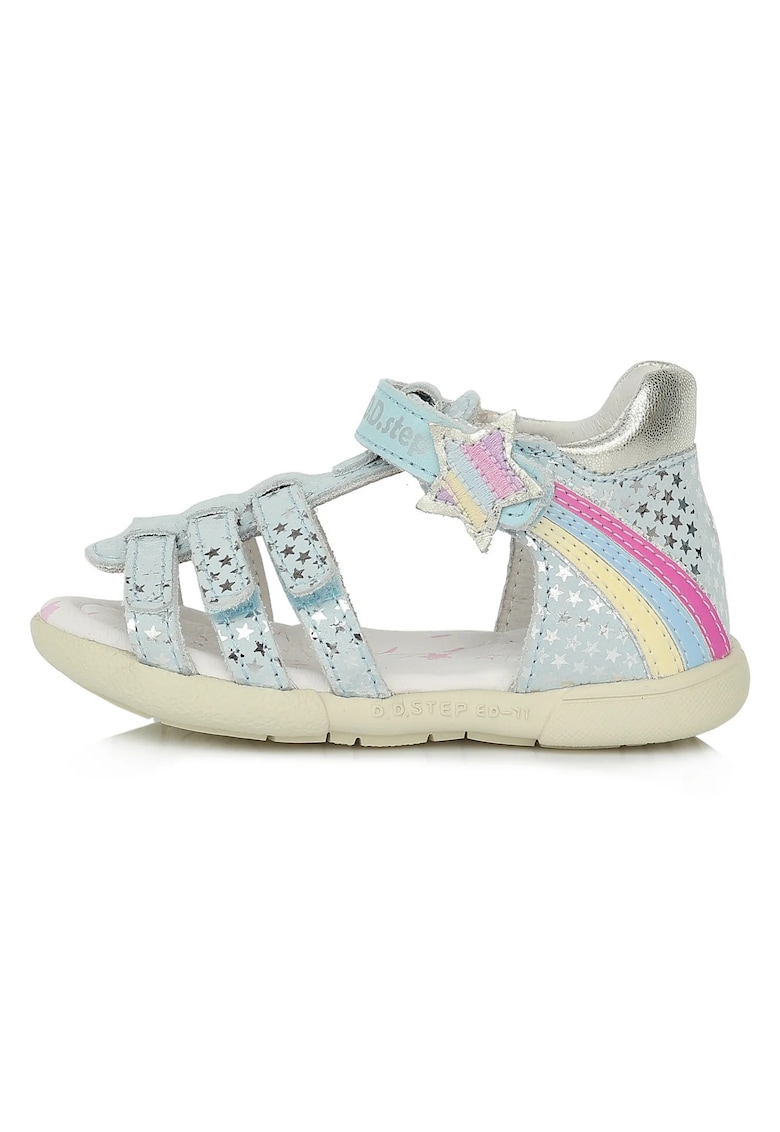 Sandale Fetite -  din Piele cu stelute - AC048-204