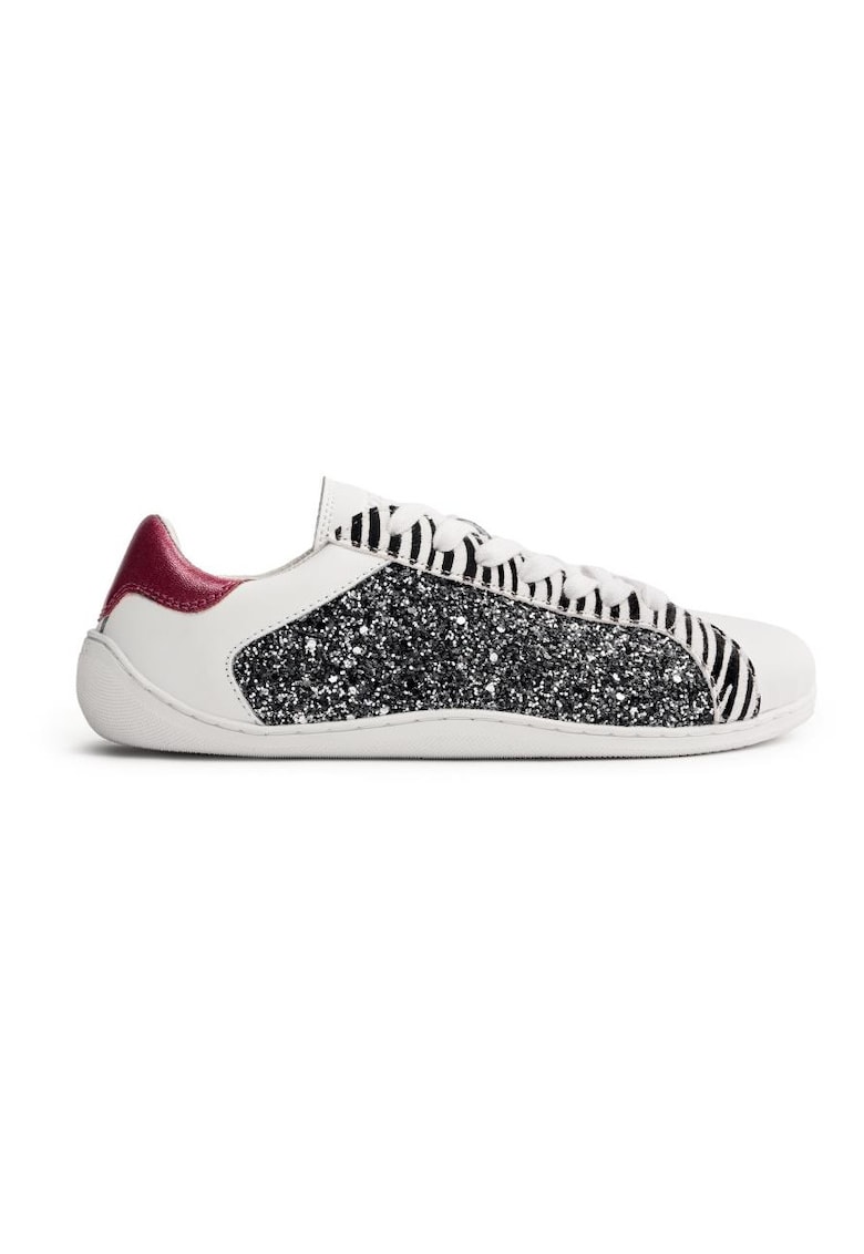 Pantofi sport de piele cu aspect stralucitor Barefoot - Gri inchis