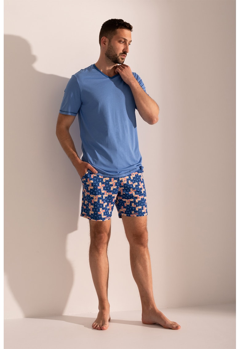 Pijama cu imprimeu - din amestec de bambus Diego