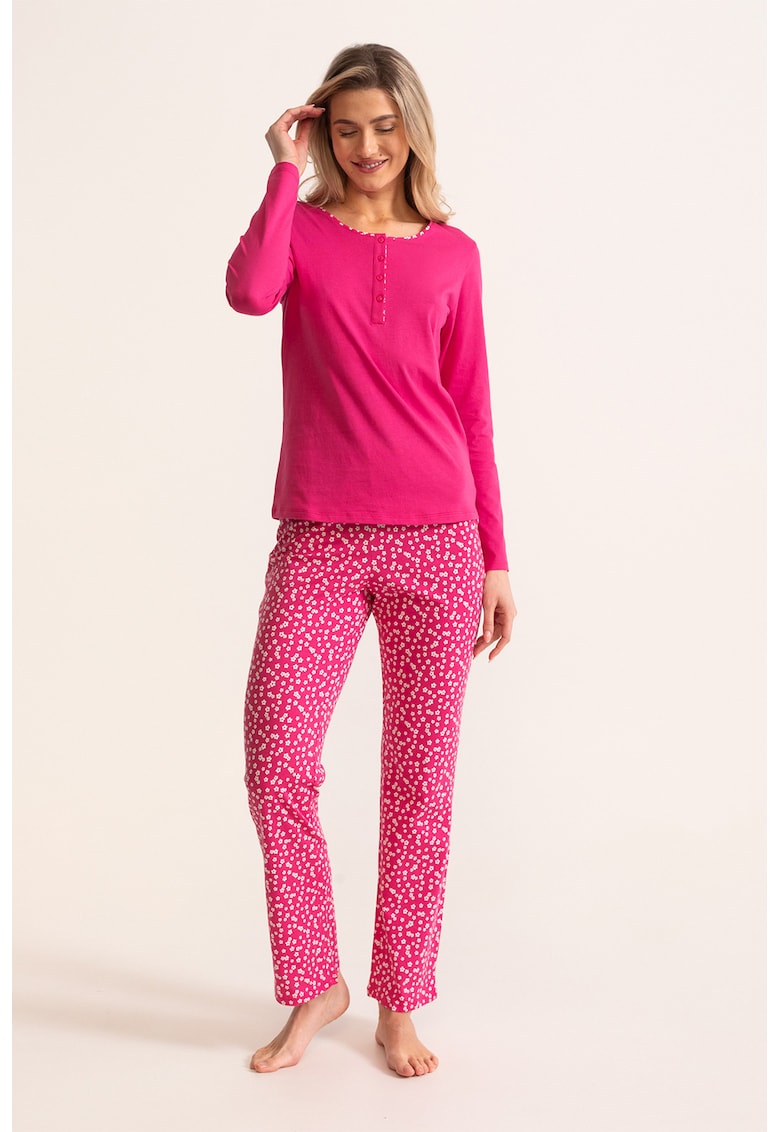 Pijama de bumbac cu pantaloni lungi Matilda