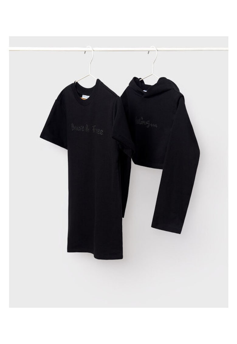 Compleu fete - 304331299 - Bumbac - Negru