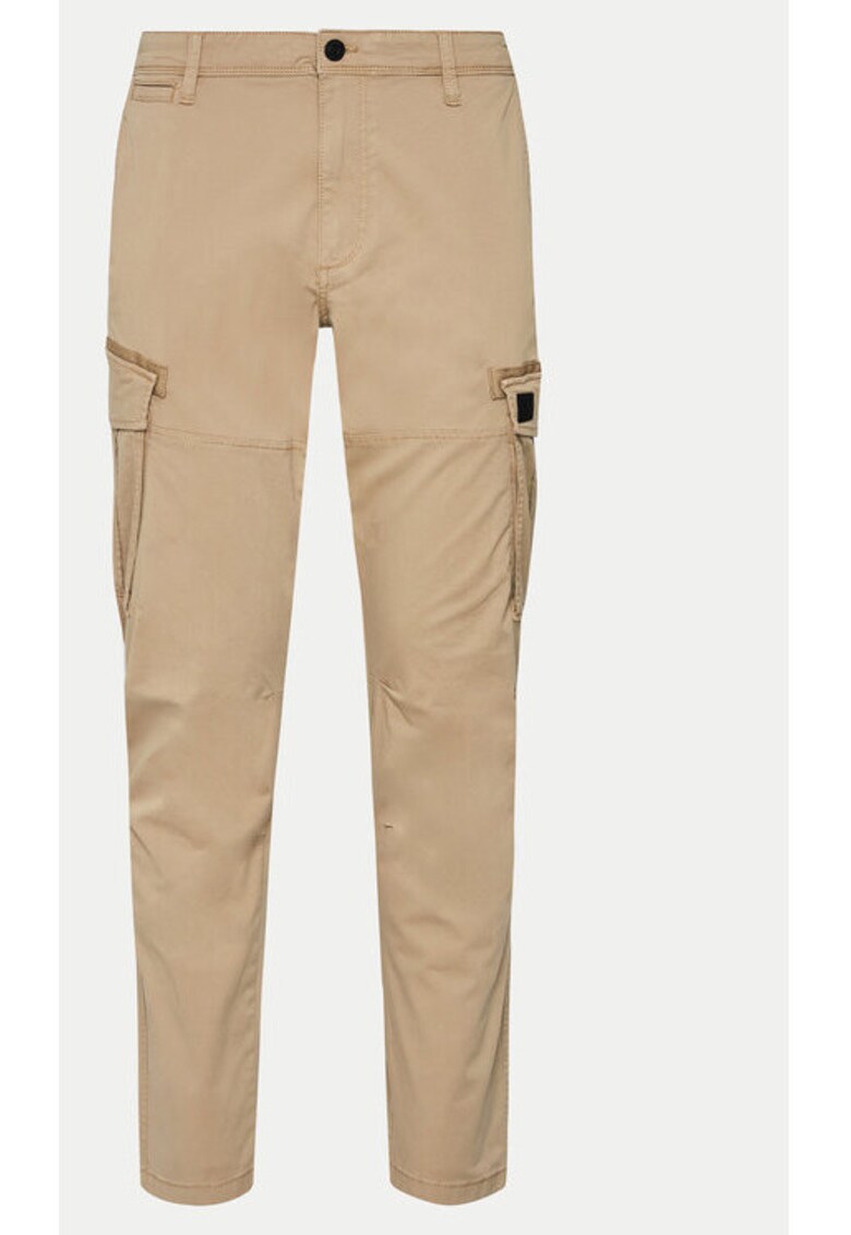 Pantaloni barbati - 303554026 - Bumbac - Bej