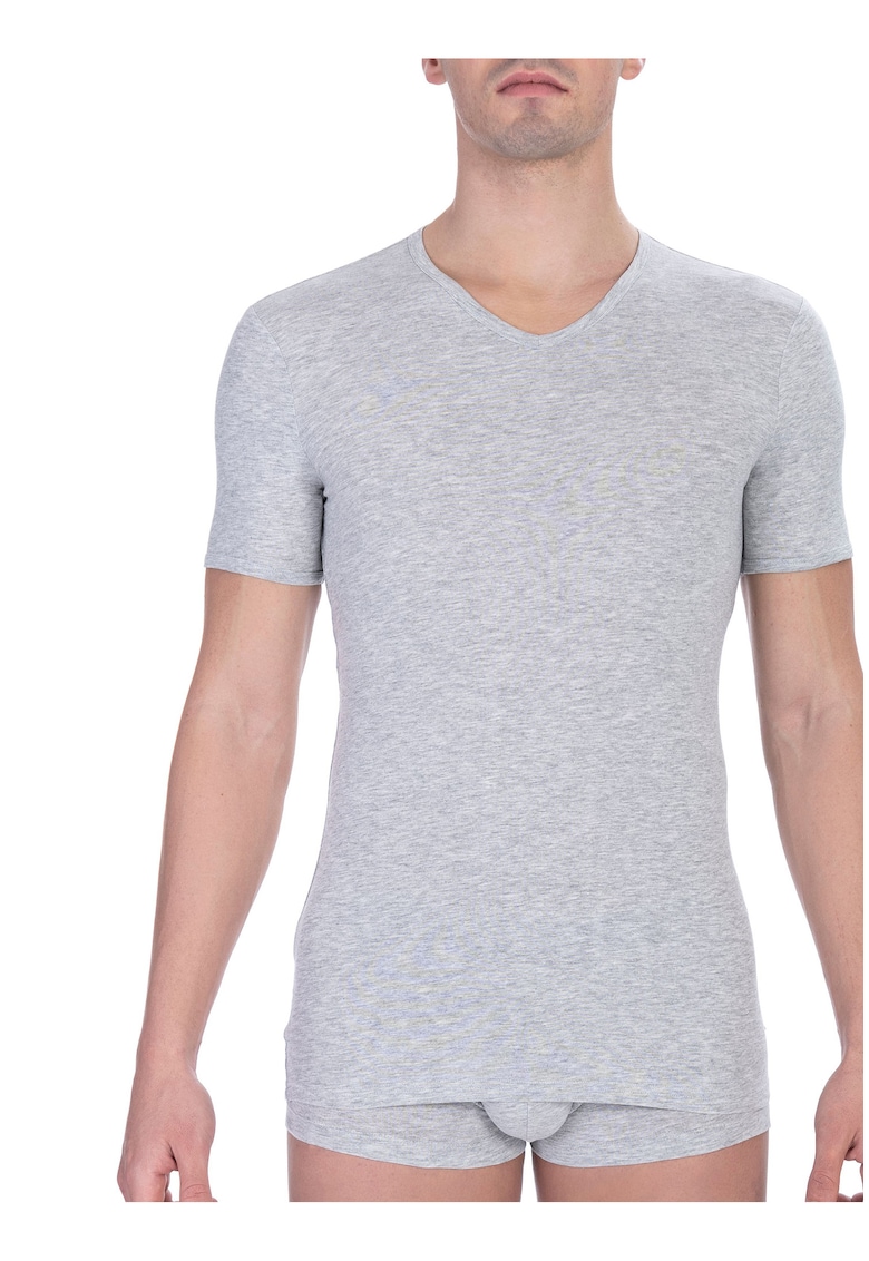 Tricou slim-fit cu decolteu in V Tricou slim-fit cu decolteu in V