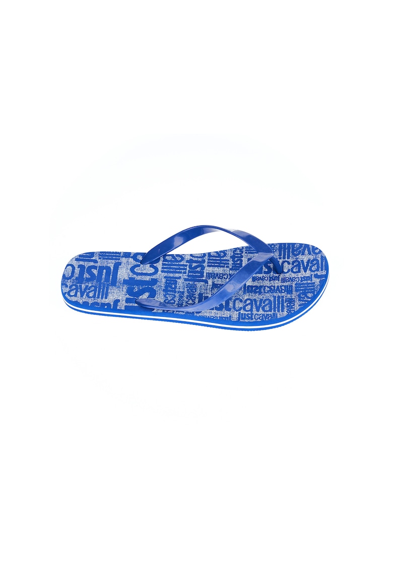 Papuci fli-flop cu logo - Albastru pastel