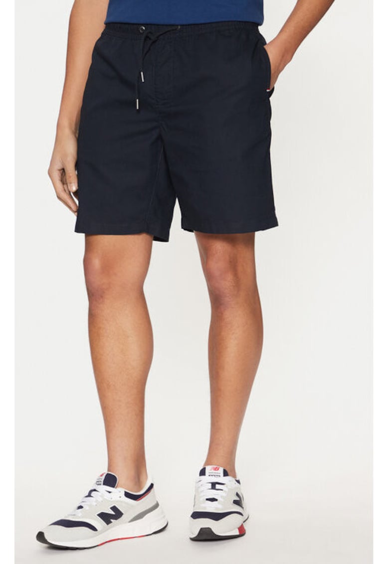 Pantaloni scurti barbati - 305230362 - Bumbac - Albastru - Albastru
