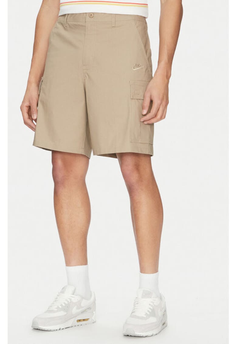 Pantaloni scurti barbati - 305366009 - Bumbac - Maro