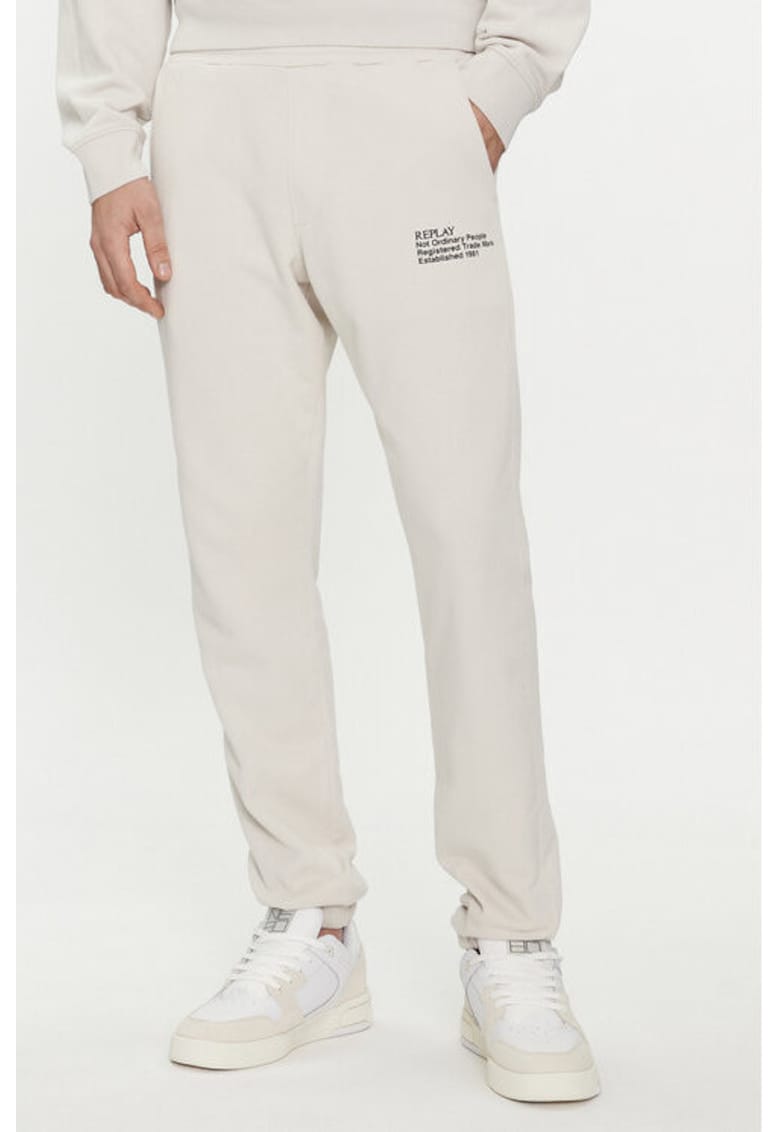 Pantaloni barbati - 303873189 - Bumbac - Bej