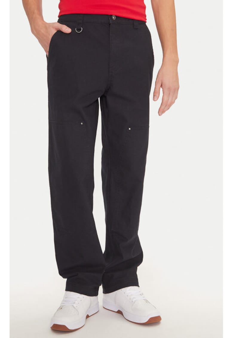 Pantaloni barbati - 304700293 - Bumbac - Negru - Negru