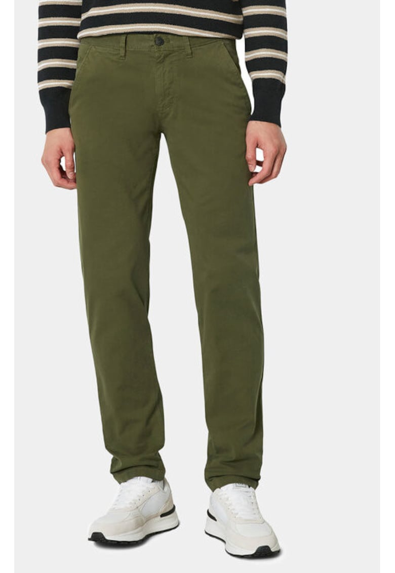 Pantaloni barbati - 304100758 - Bumbac - Verde - Verde