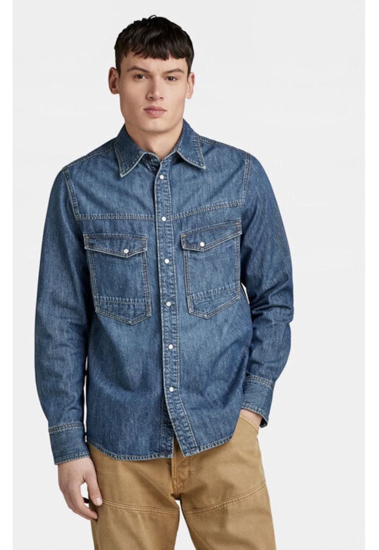 Camasa barbati - G Star Raw - 303805012 - Bumbac - Albastru Camasa barbati - G Star Raw - 303805012 - Bumbac - Albastru