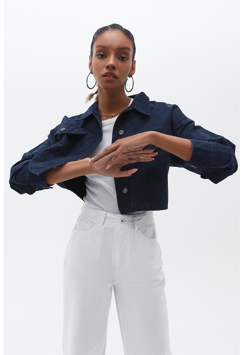 Jacheta de denim din amestec de lyocell