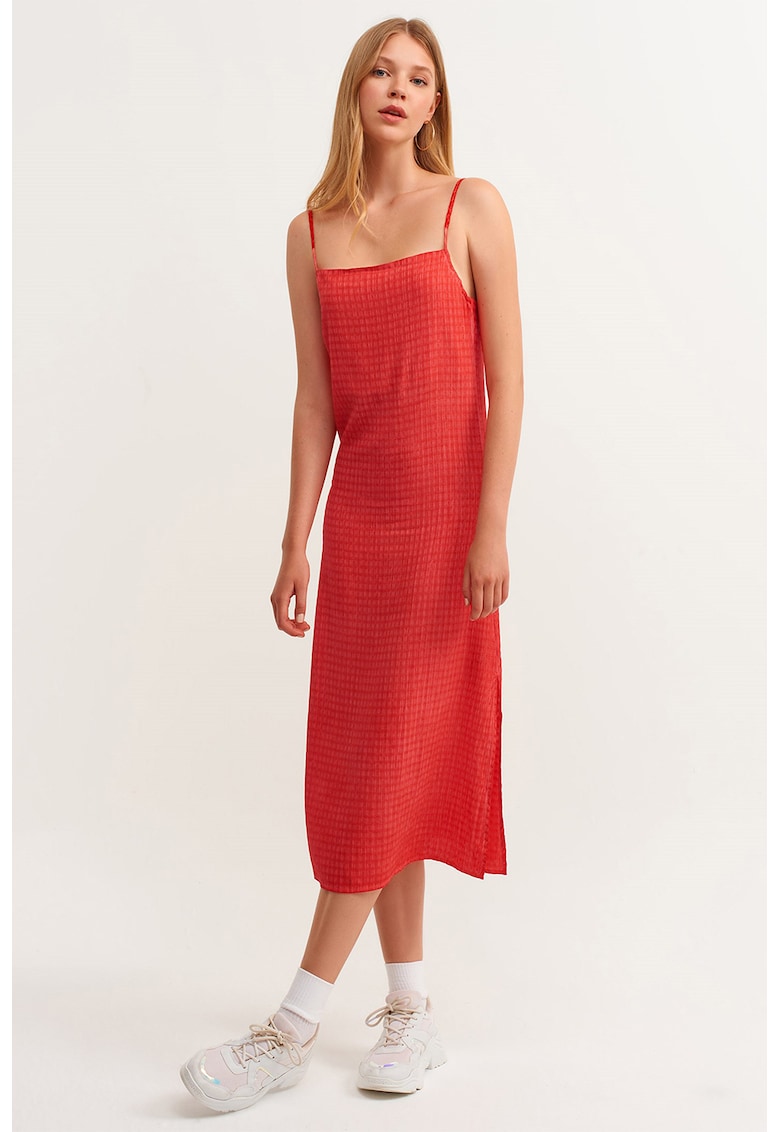 Rochie dreapta cu decolteu patrat