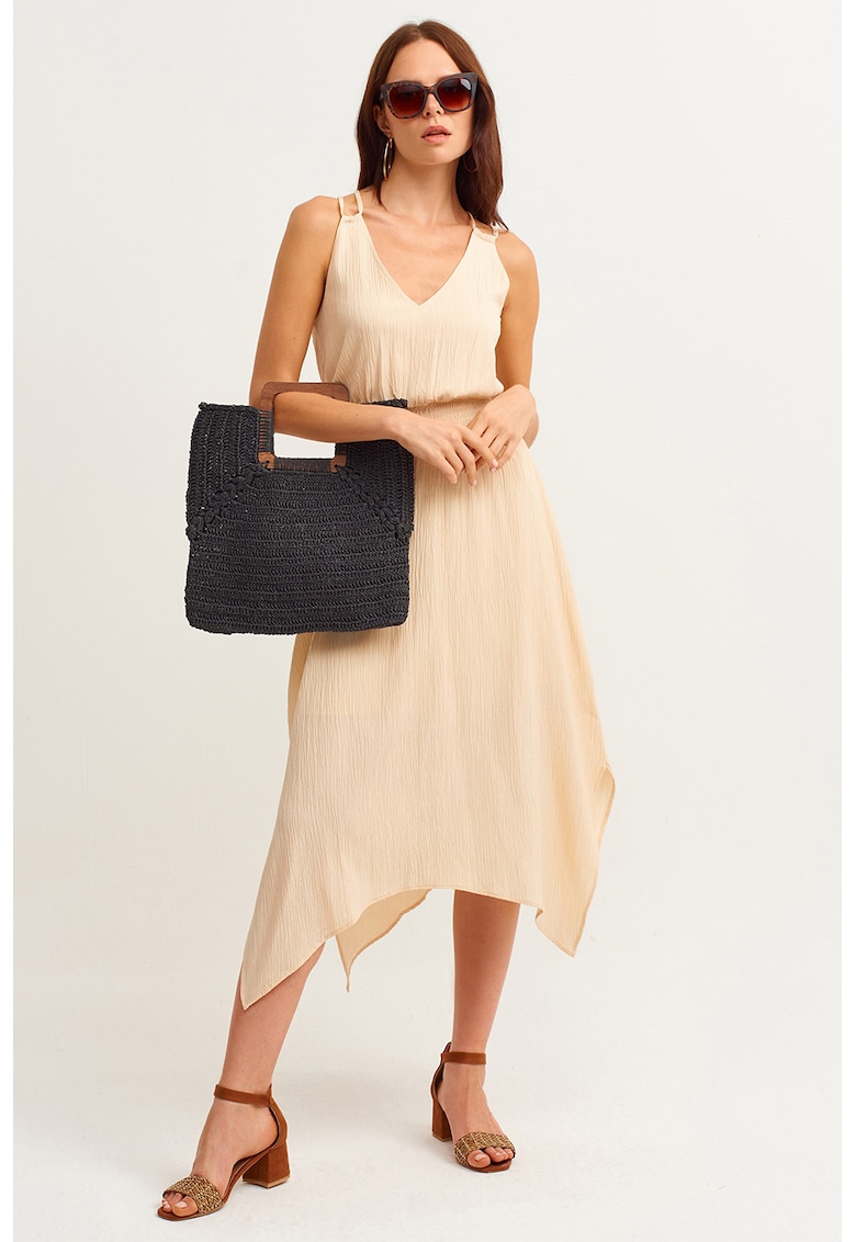 Rochie midi cu decolteu in V