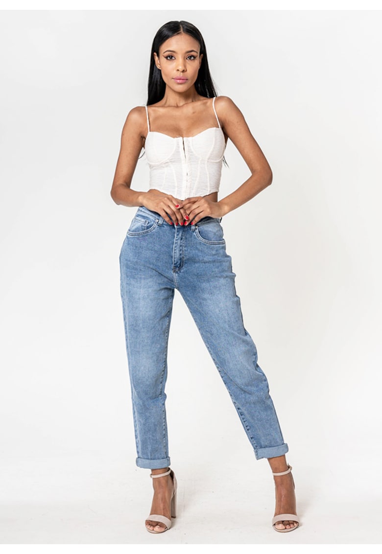 Blugi dama mom fit  albastru P502-21 M7 17150