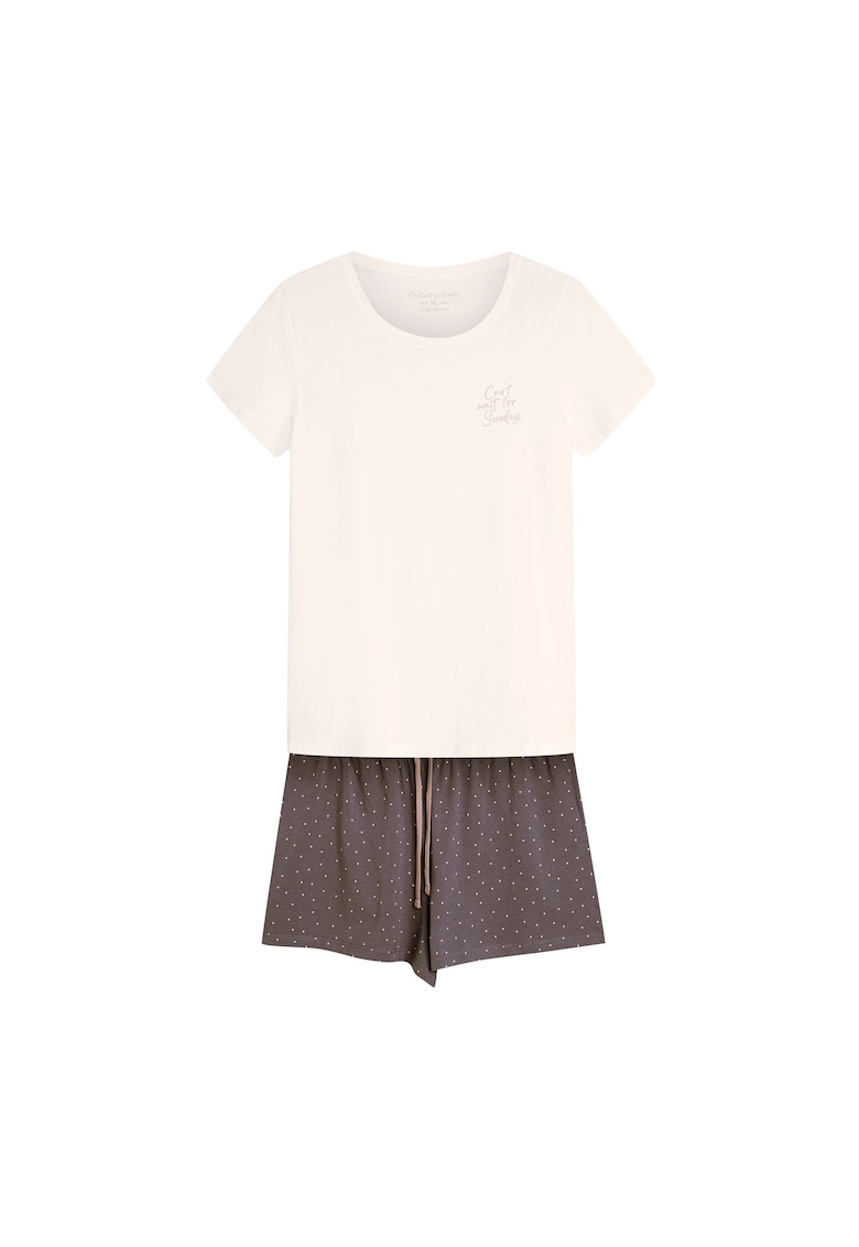 Pijama dama Renya Alb crem