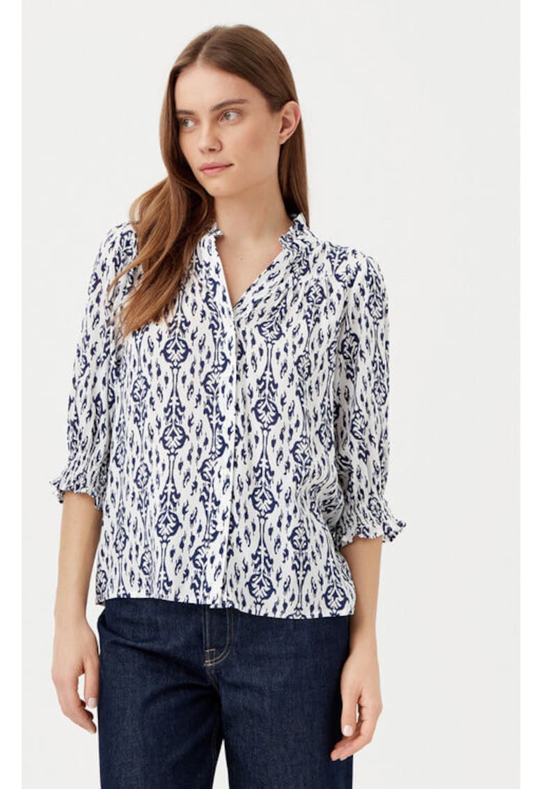 Camasa dama - 304928529 - Viscoza - Albastru - Albastru