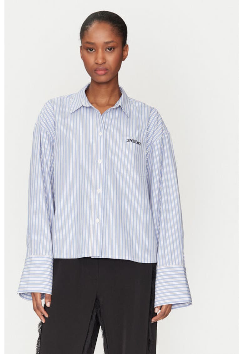 Camasa dama - 305214300 - Poliester/Bumbac - Albastru