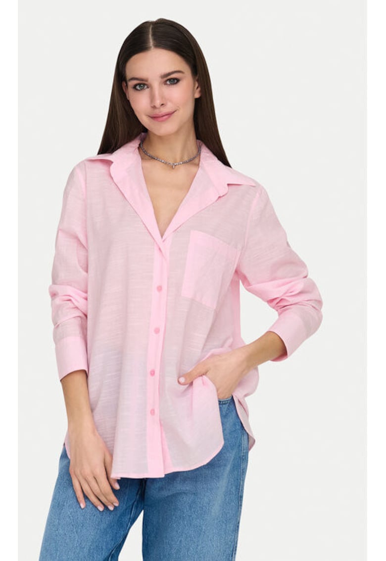 Camasa dama - 304928543 - Bumbac - Roz - Roz