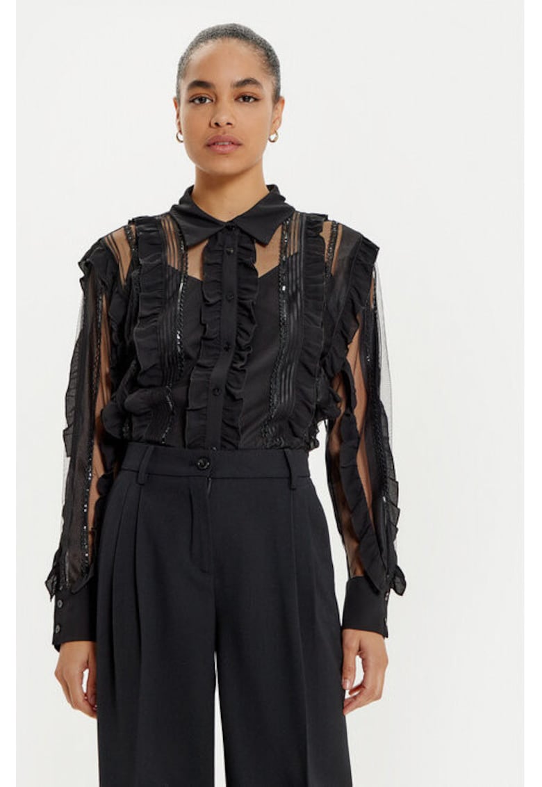 Camasa dama -  304937804 - Poliester - Negru