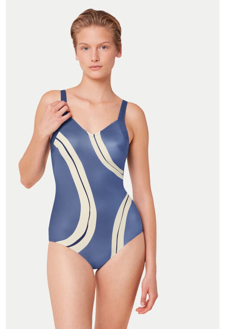 Costum de baie dama - 303574390 - Poliamida/Elastan - Albastru