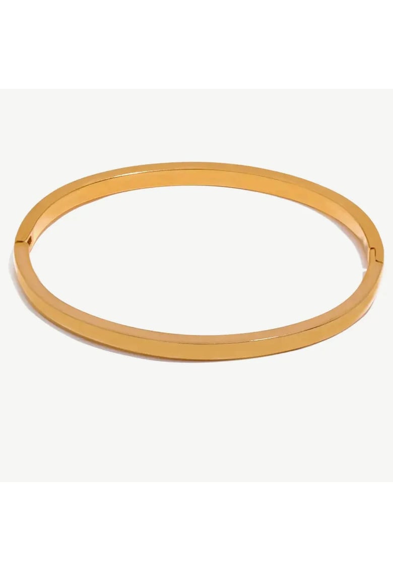 Bratara aurie - din otel inoxidabil - suflata cu aur 18k - tip bangle - Jessica C6
