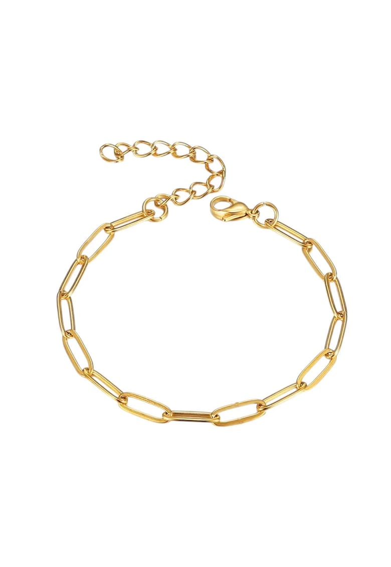 Bratara aurie - din otel inoxidabil - suflata cu aur 18k - cu zale delicate - Jimmy C6