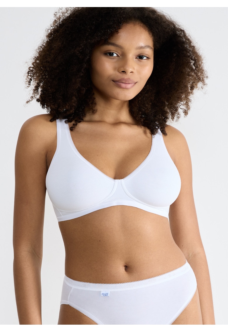 BASIC+ Sutien fara armatura alb