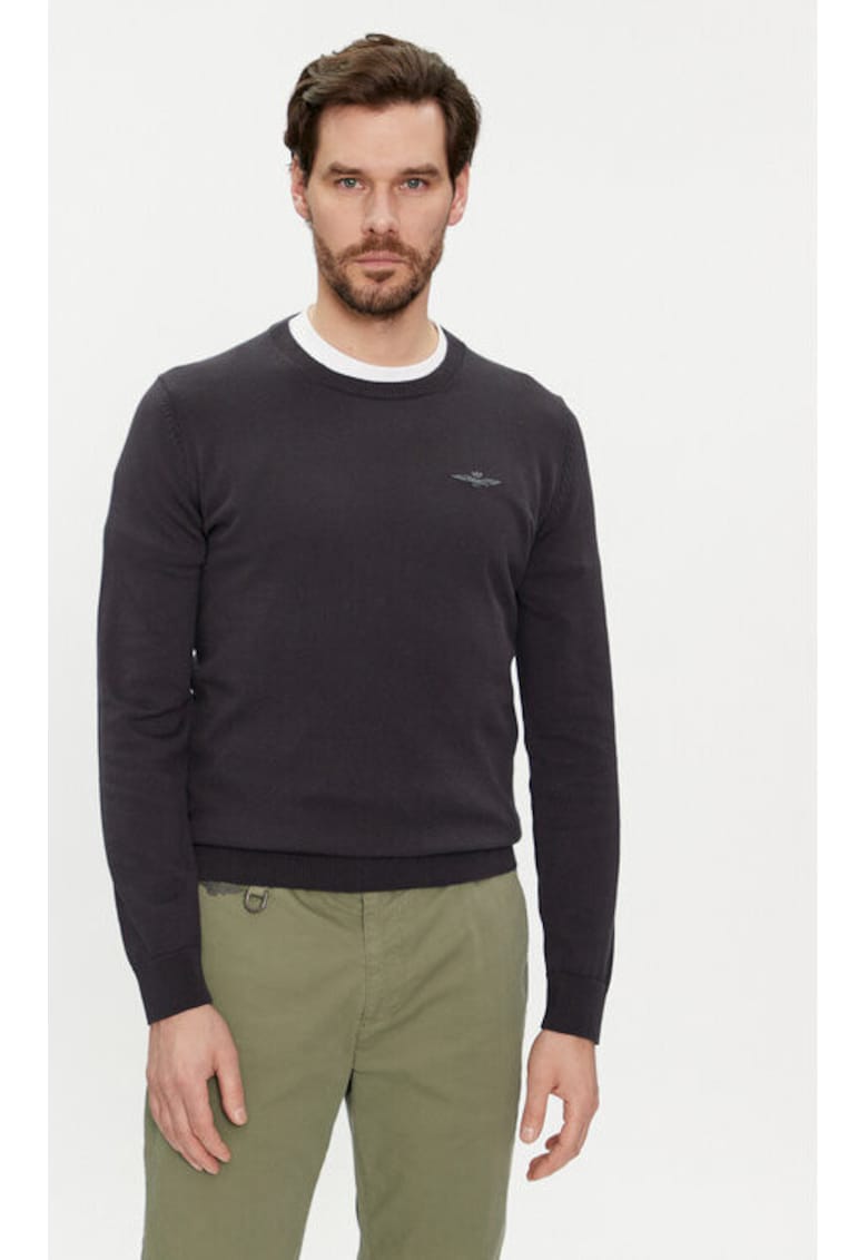 Pulover barbati - 303711528 - Bumbac - Gri