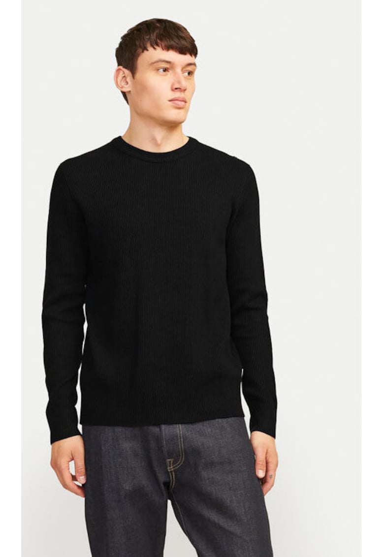 Pulover barbati -  304514104 - Poliester reciclat/Bumbac - Negru