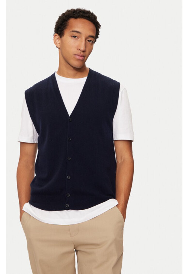 Cardigan barbati - 304267949 - Lana - S INTL - Albastru