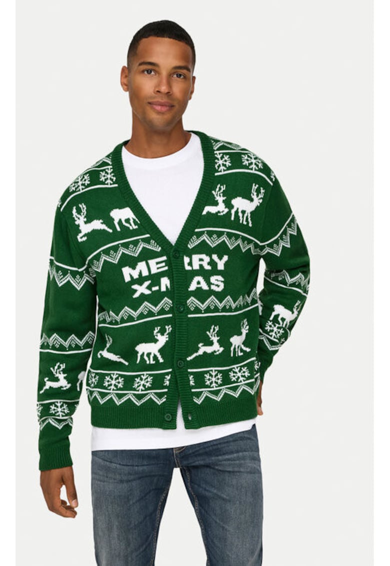 Cardigan barbati -  304493881 - Acril - Verde