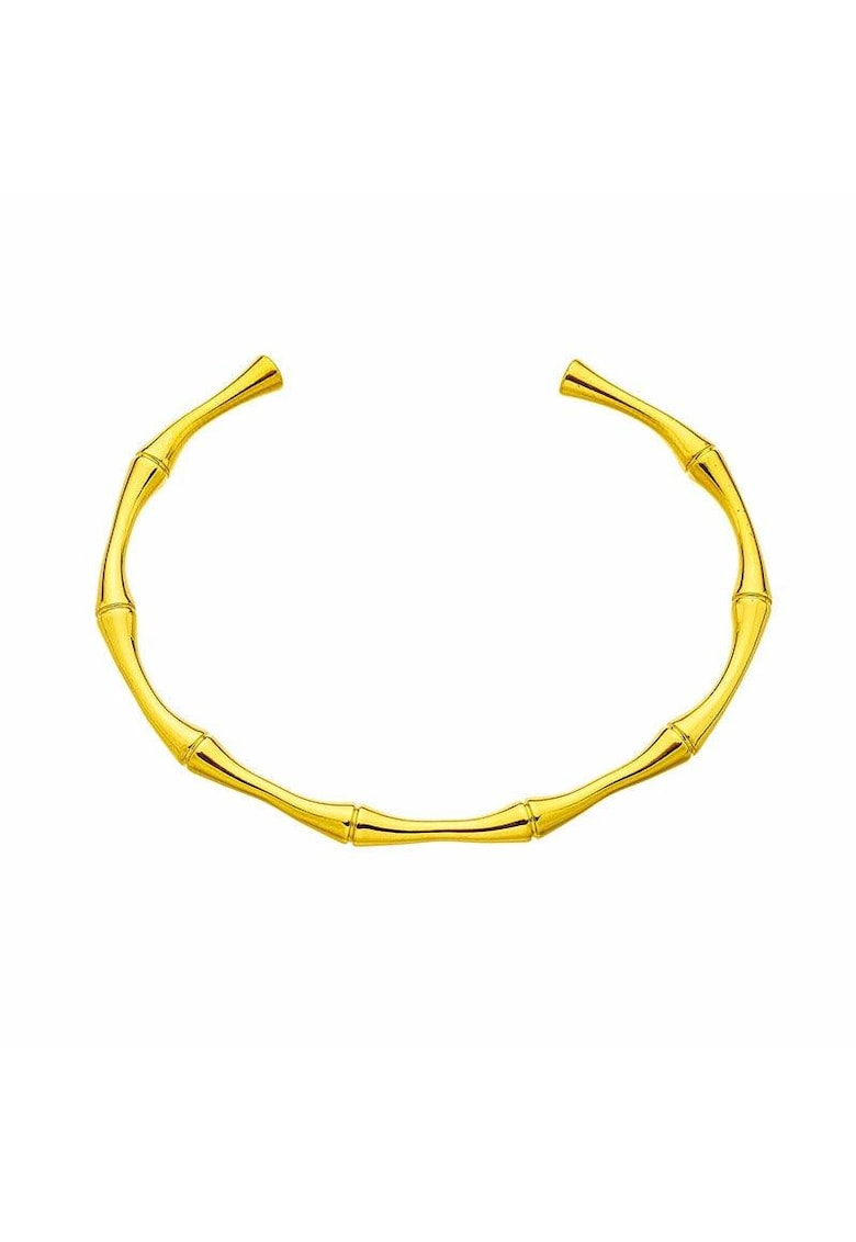 Bratara aurie - din otel inoxidabil - suflata cu aur 18k - forma de crenguta de bambus - Eloise C3 Bratara aurie - din otel inoxidabil - suflata cu aur 18k - forma de crenguta de bambus - Eloise C3