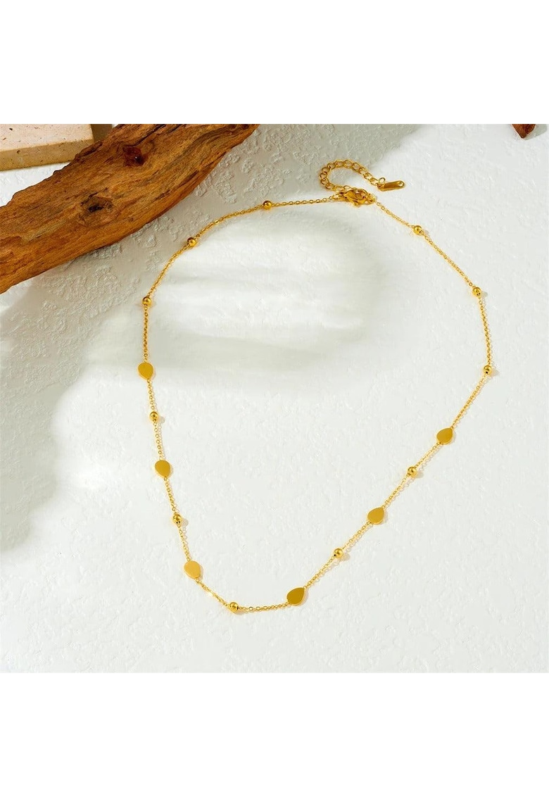 Colier auriu - din otel inoxidabil - suflat cu aur 18k - delicat - Elisabeta C2 Colier auriu - din otel inoxidabil - suflat cu aur 18k - delicat - Elisabeta C2