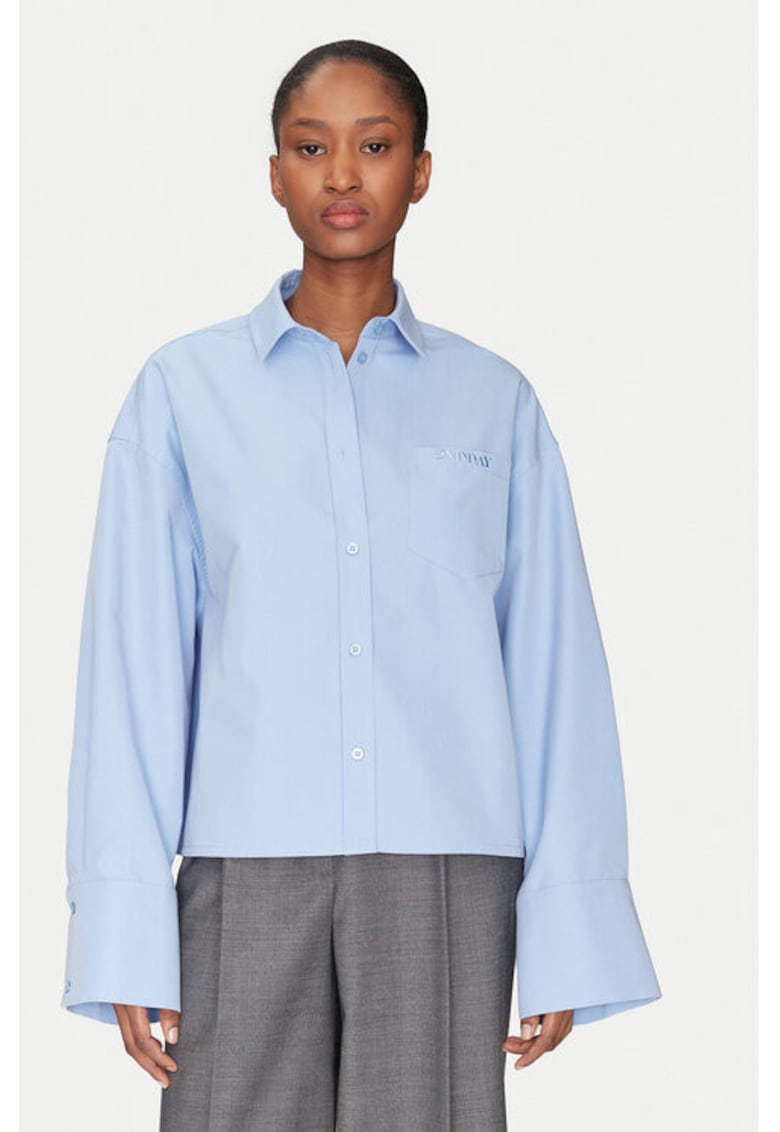 Camasa dama - 305214324 - Bumbac/Poliester reciclat - Albastru