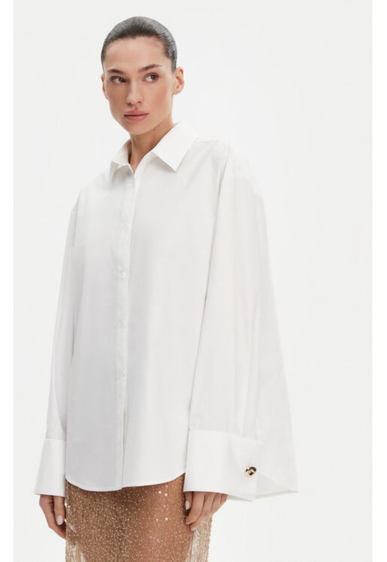Camasa dama - 304928284 - Bumbac - Alb - Alb
